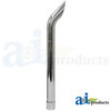 A & I Products Chrome Exhaust Stack, Curved, 38" Long, Slotted 3 1/8" ID 39" x8" x4" A-ZNL31838A